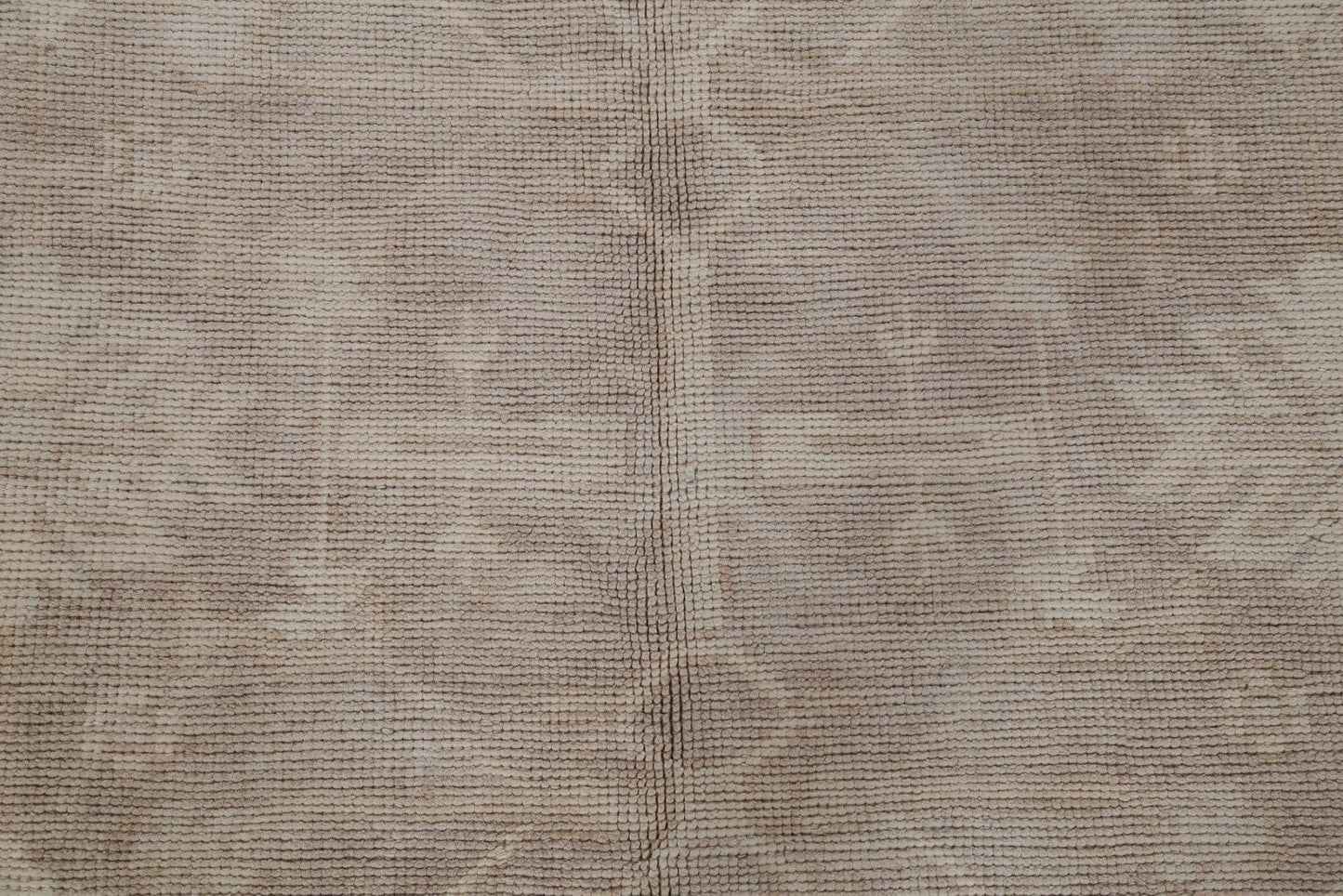 Vegetable Dye Muted Tan Oushak Turkish Hand-Knotted Runner Rug 7x16