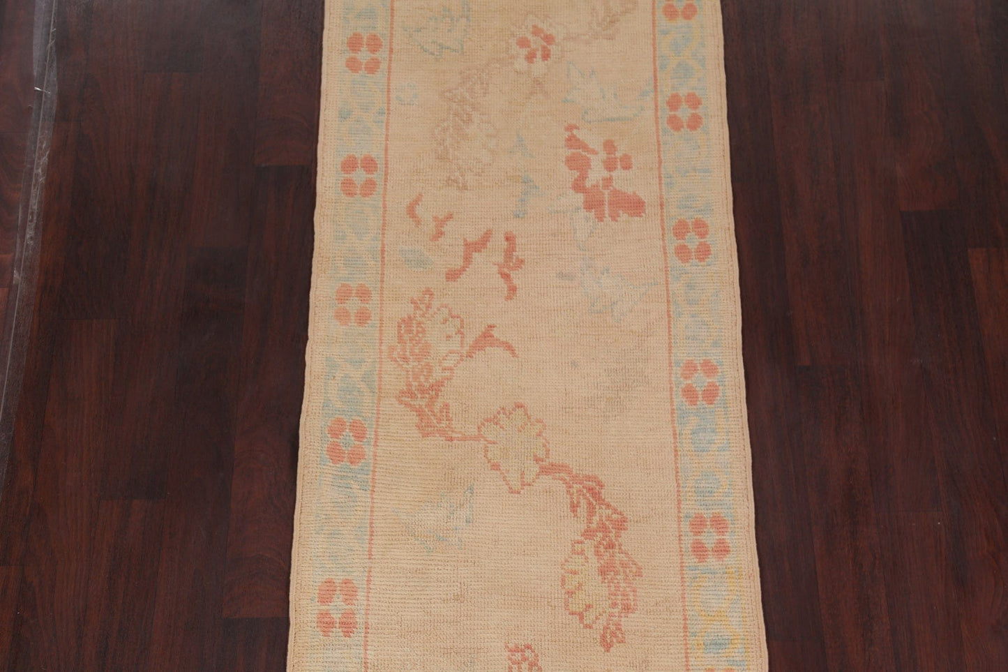 100% Vegetable Dye Oushak Oriental Runner Rug 3x9