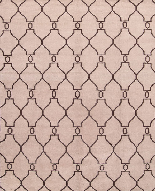 Ivory 8x10 Moroccan Trellis Oriental Area Rug