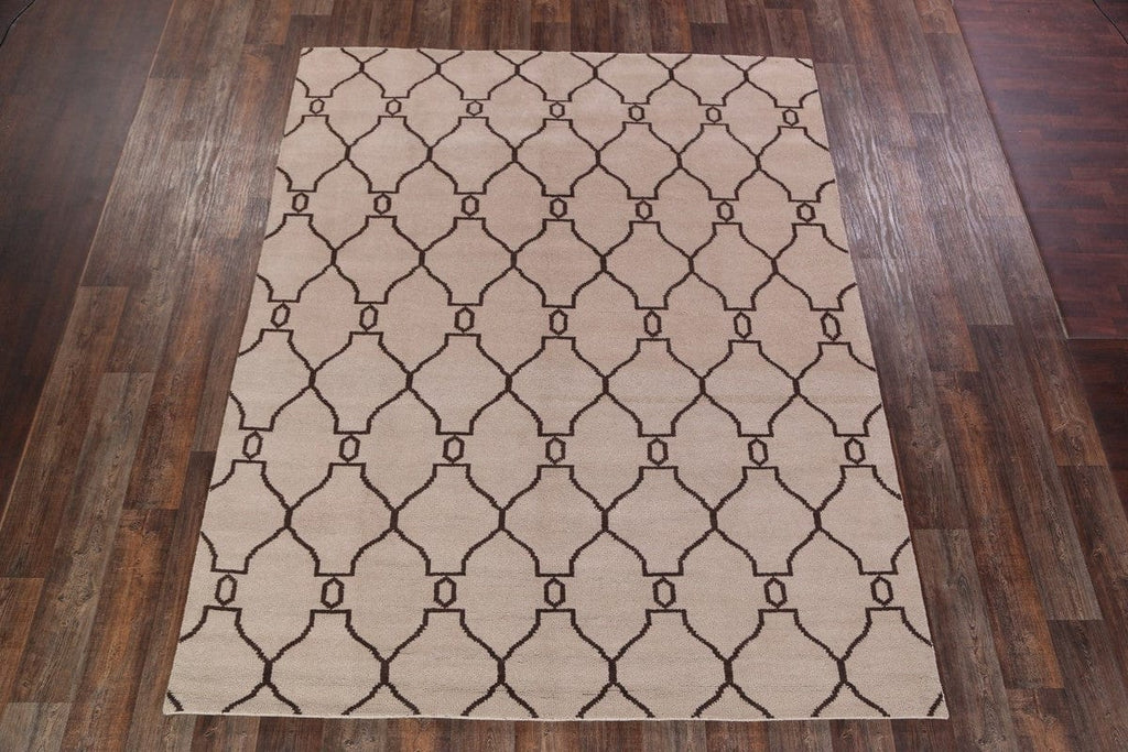 Ivory 8x10 Moroccan Trellis Oriental Area Rug