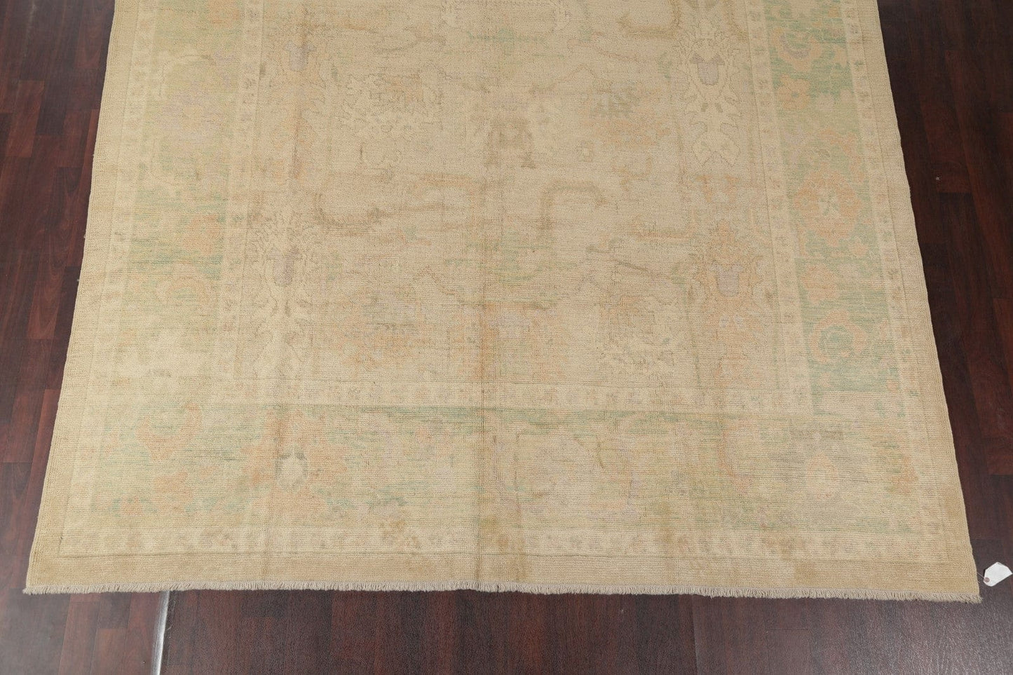 Vegetable Dye Oushak Turkish Hand-Knotted Area Rug Wool 9x13