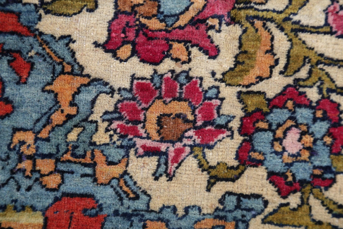 Pre-1900 Antique Vegetable Dye Sarouk Farahan Persian Area Rug 4x7