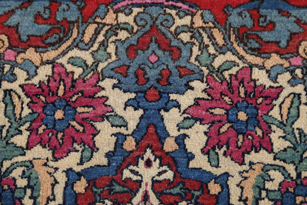 Pre-1900 Antique Vegetable Dye Sarouk Farahan Persian Area Rug 4x7