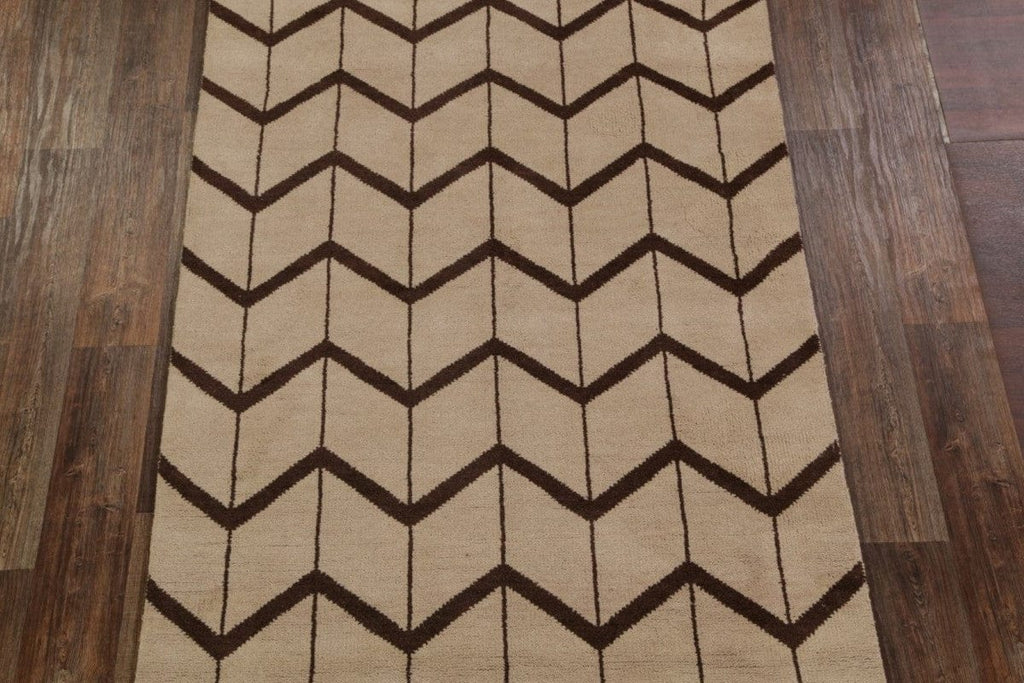 Geometric Oushak Trellis Oriental Area Rug 5x8