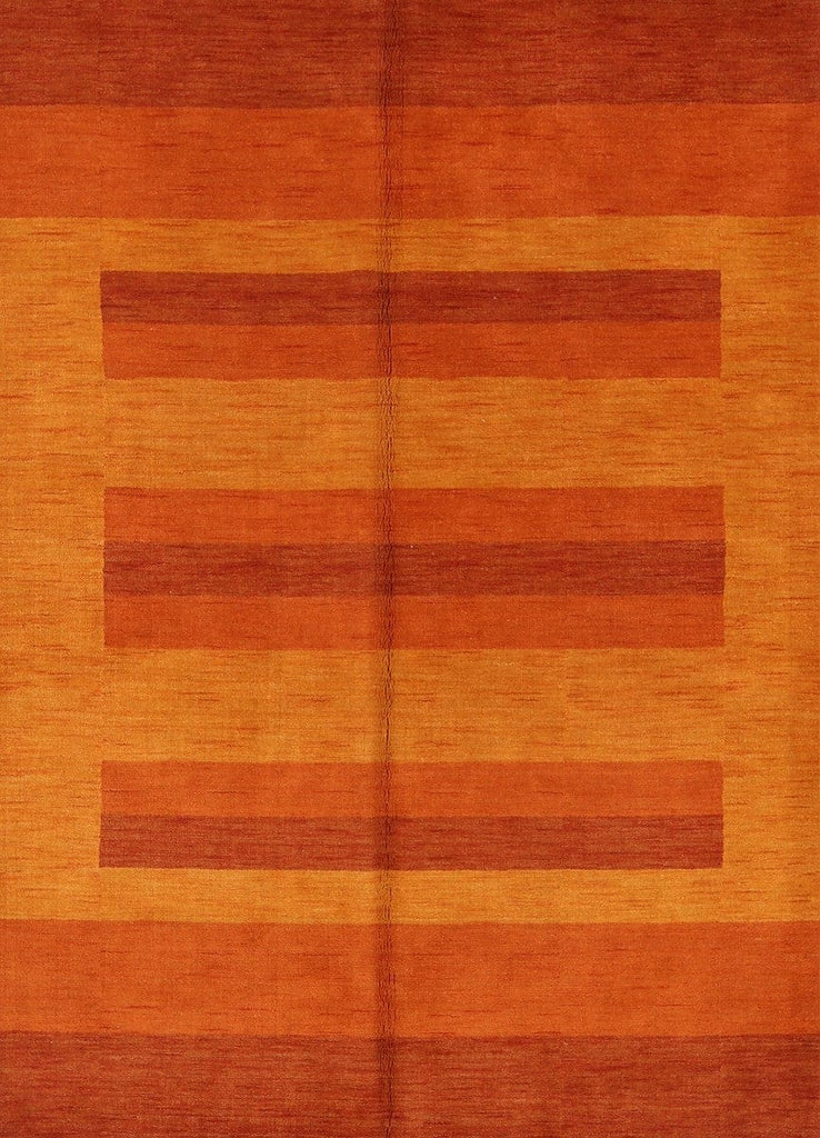 Orange Gabbeh Indian Oriental Area Rug 6x8