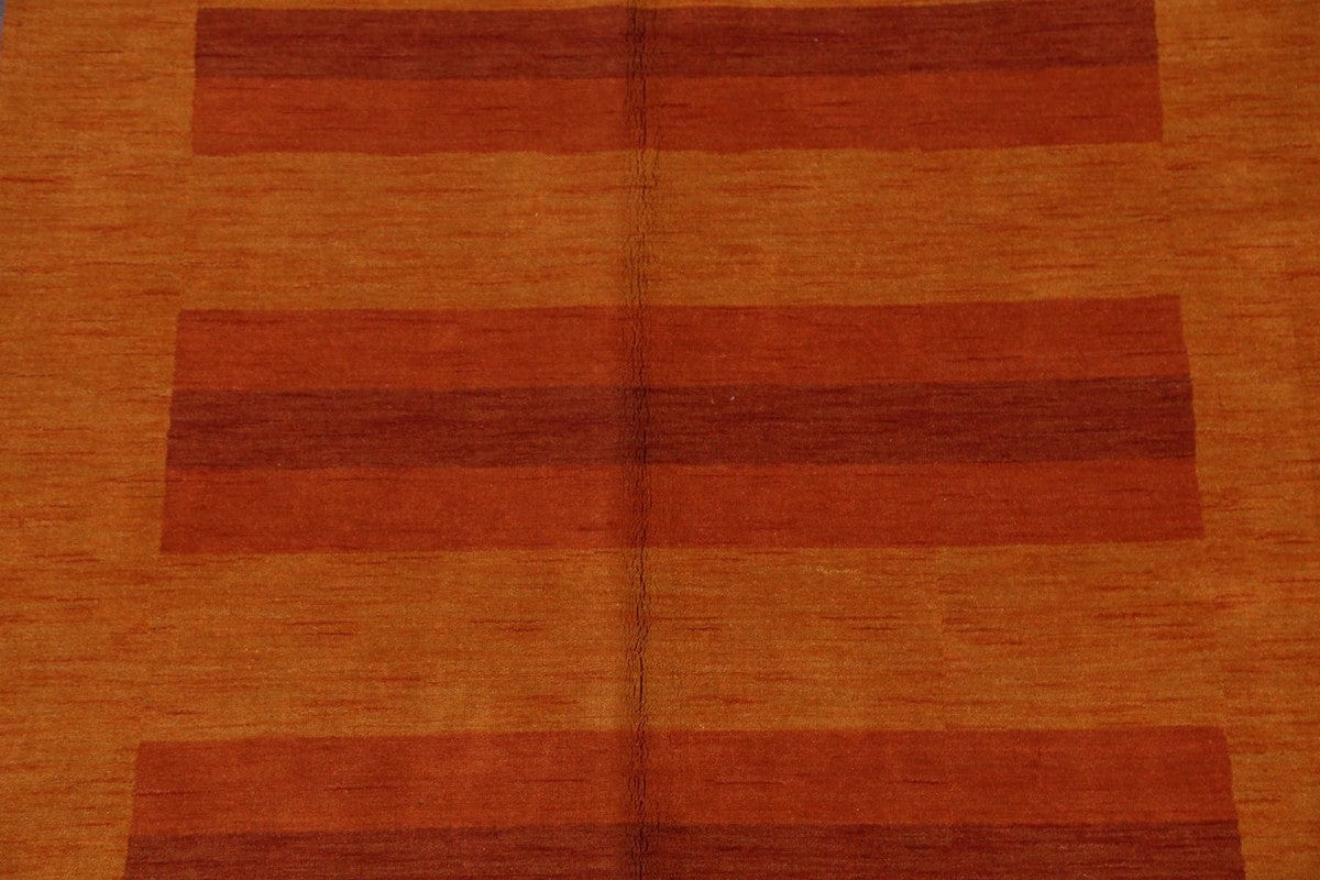 Orange Gabbeh Indian Oriental Area Rug 6x8