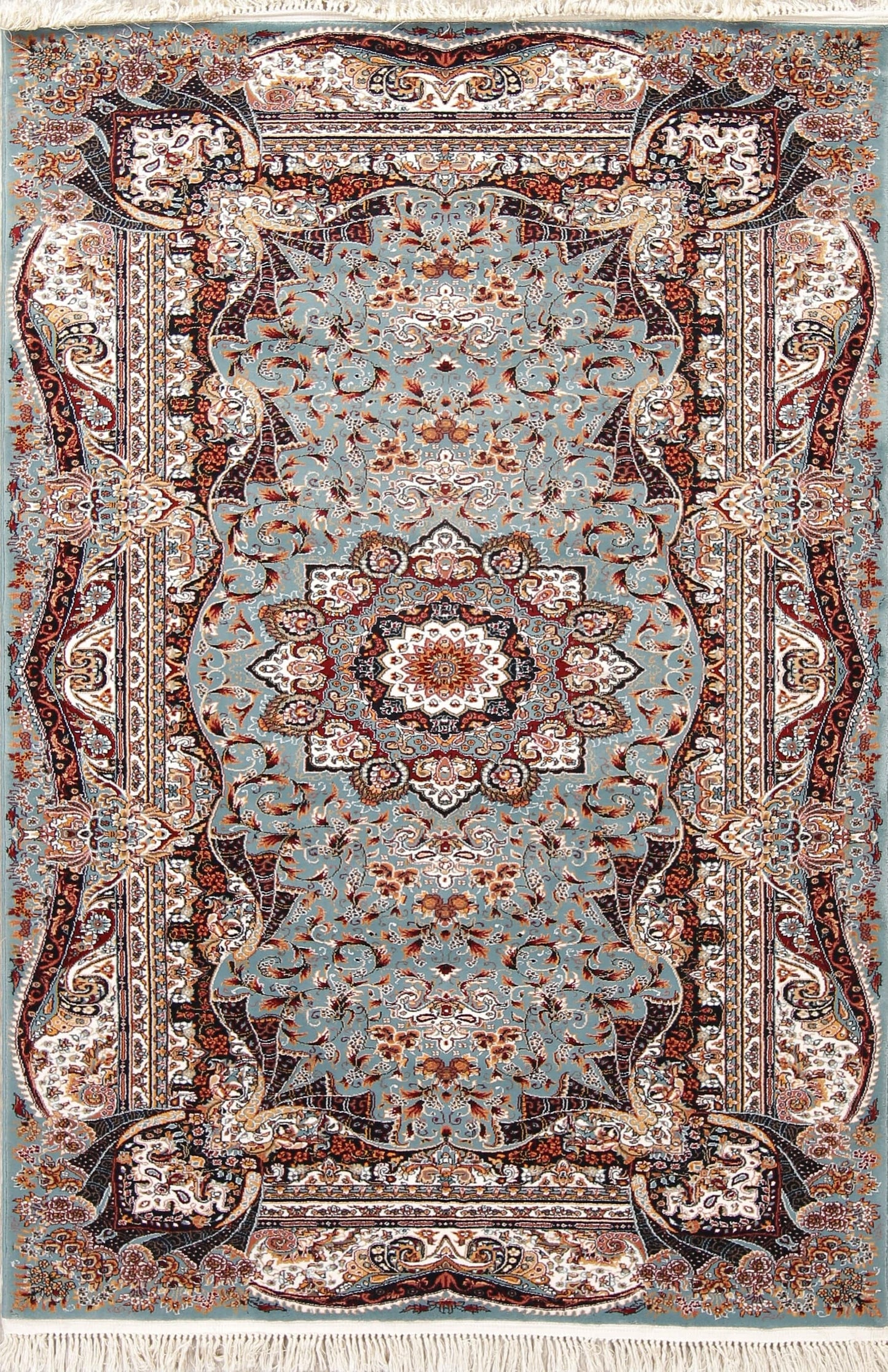 Geometric Tabriz Persian Area Rug 4x7