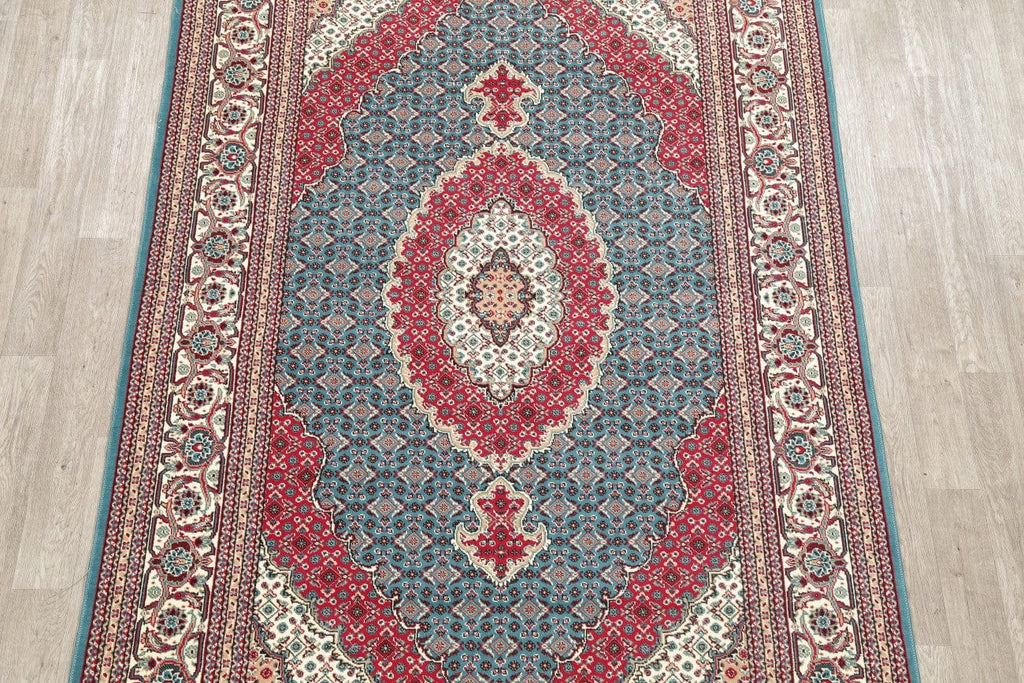 Teal Blue Floral Medallion Bidjar Turkish Oriental 7x10 Area Rug