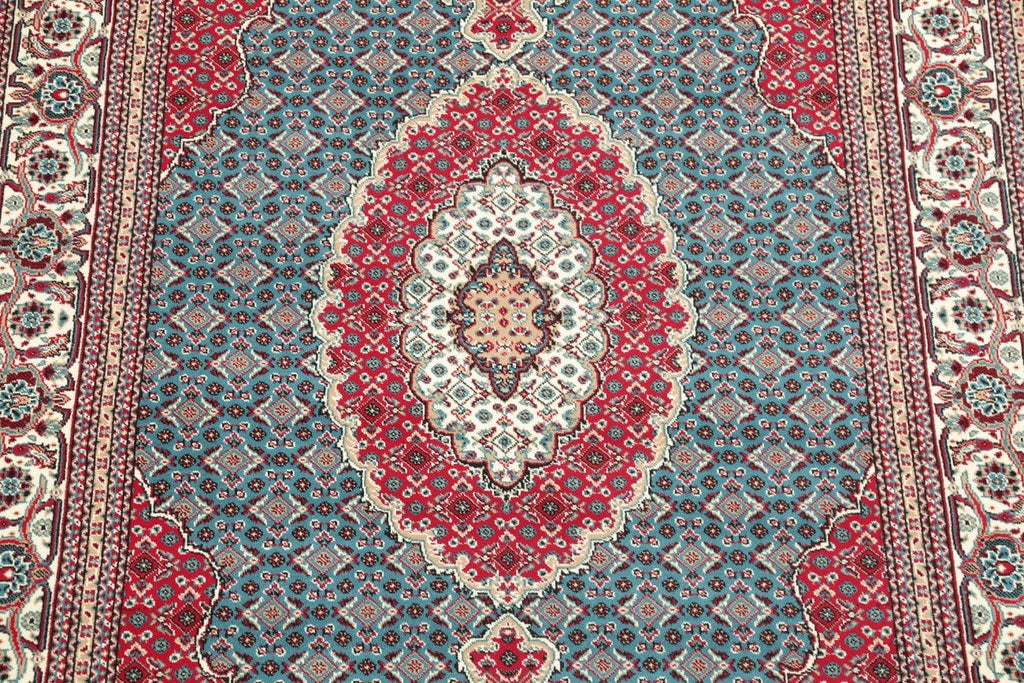 Teal Blue Floral Medallion Bidjar Turkish Oriental 7x10 Area Rug