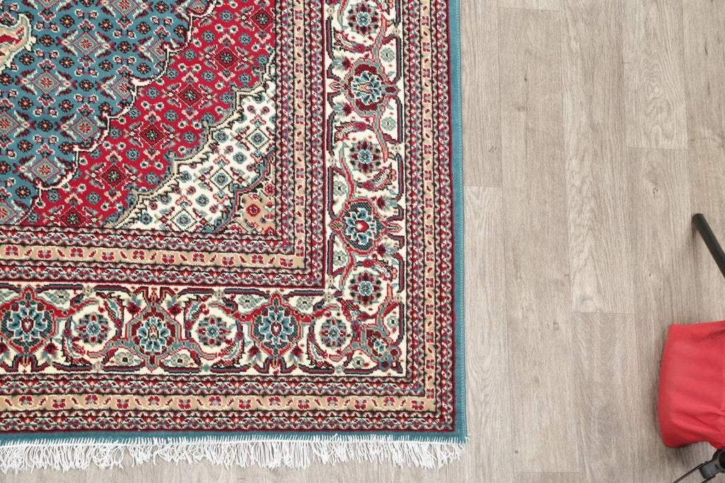 Teal Blue Floral Medallion Bidjar Turkish Oriental 7x10 Area Rug