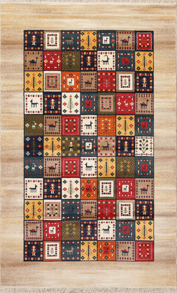 Tribal Geometric Gabbeh Turkish Oriental 7x10 Area Rug