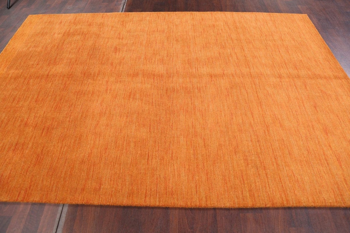 Orange Modern Gabbeh Oriental Area Rug 7x10
