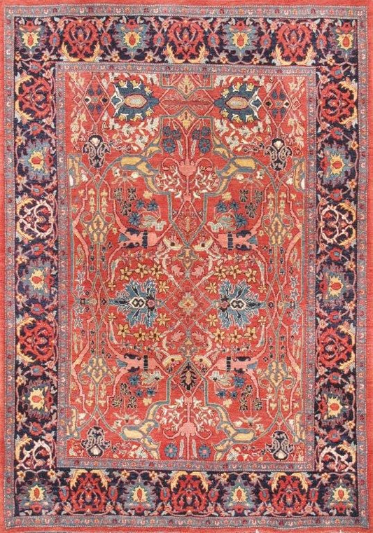 Bidjar Collection Hand-Knotted Lamb's Wool Area Rug- 5' 6" X 7' 6"