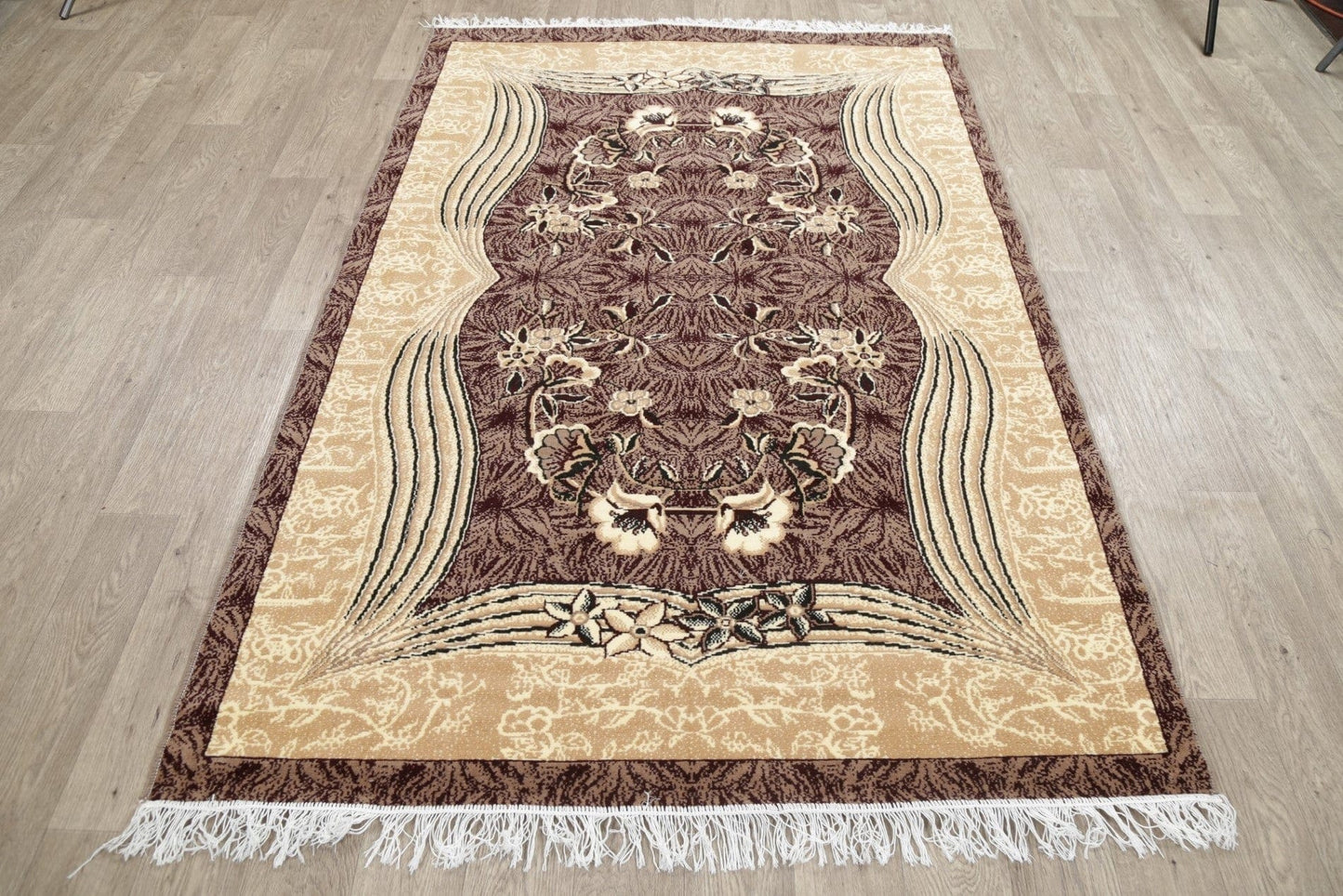 Brown Floral Modern Turkish Oriental 5x7 Area Rug