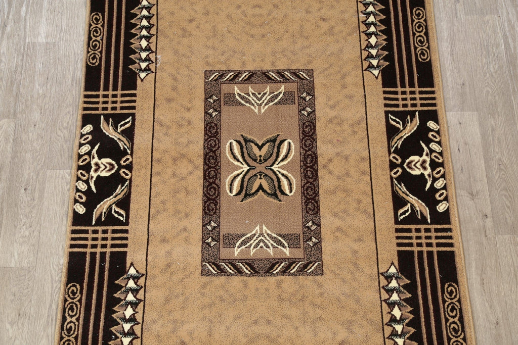 Light Brown Geometric Modern Turkish Oriental 5x7 Area Rug