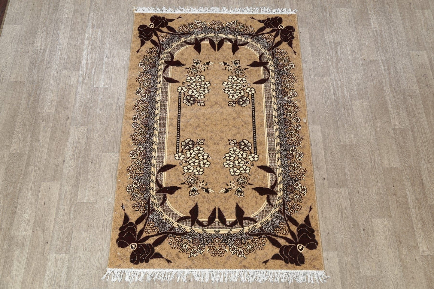 Brown Floral Modern Turkish Oriental 5x7 Area Rug