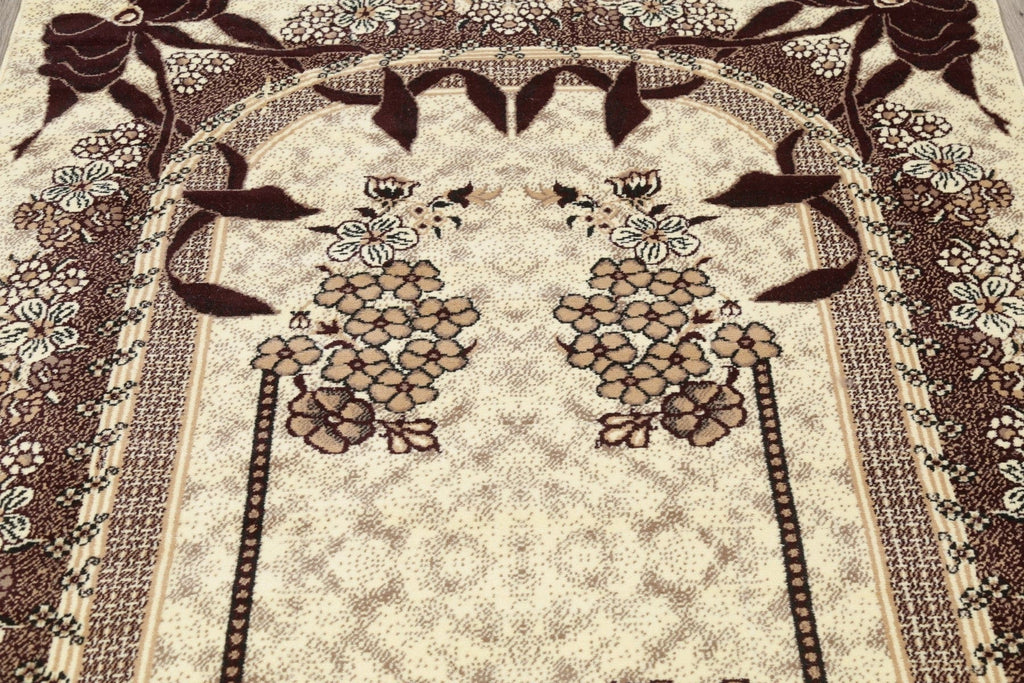 Floral Ivory Modern Turkish Oriental 5x7 Area Rug