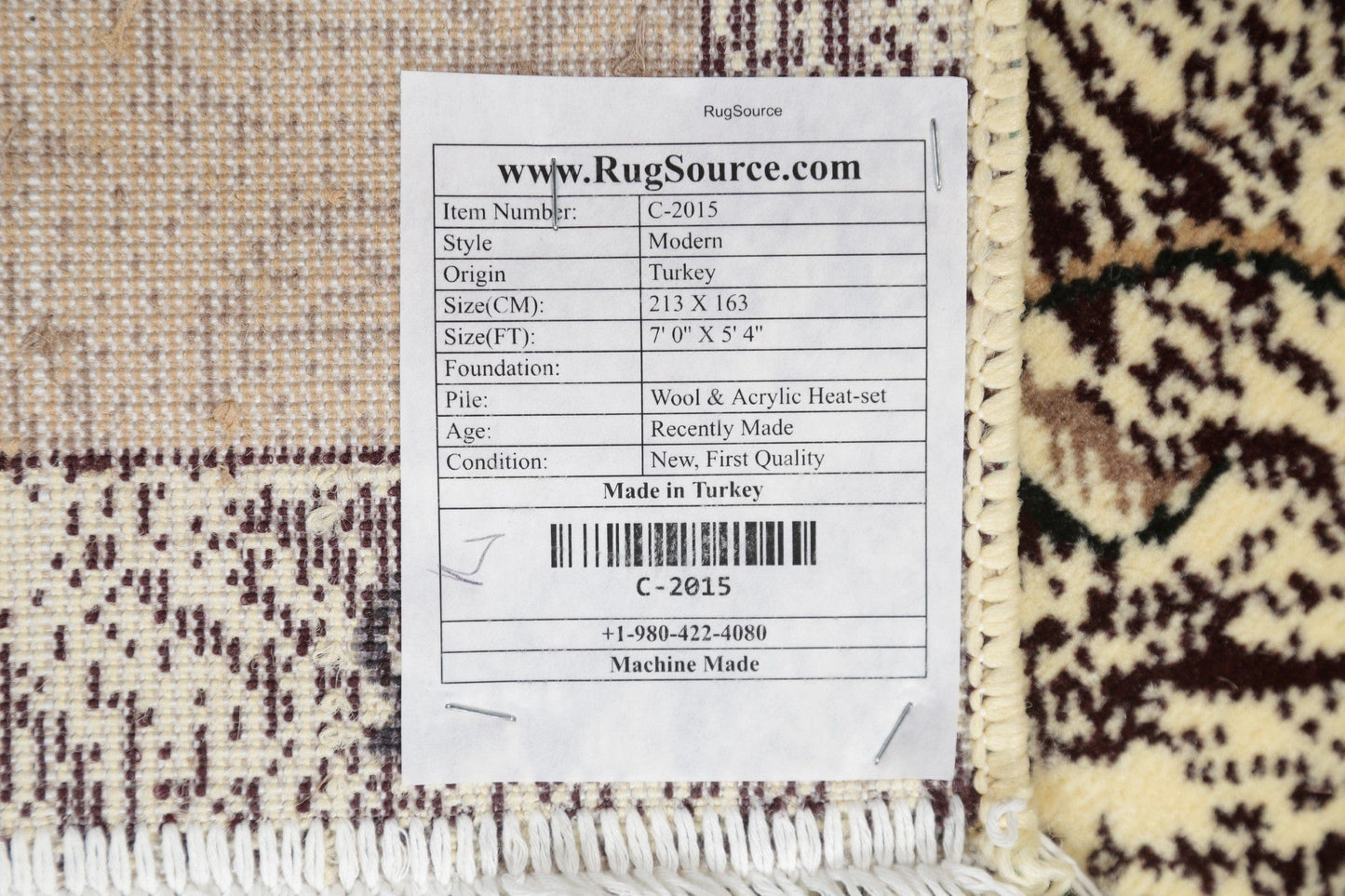 Floral Ivory Modern Turkish Oriental 5x7 Area Rug