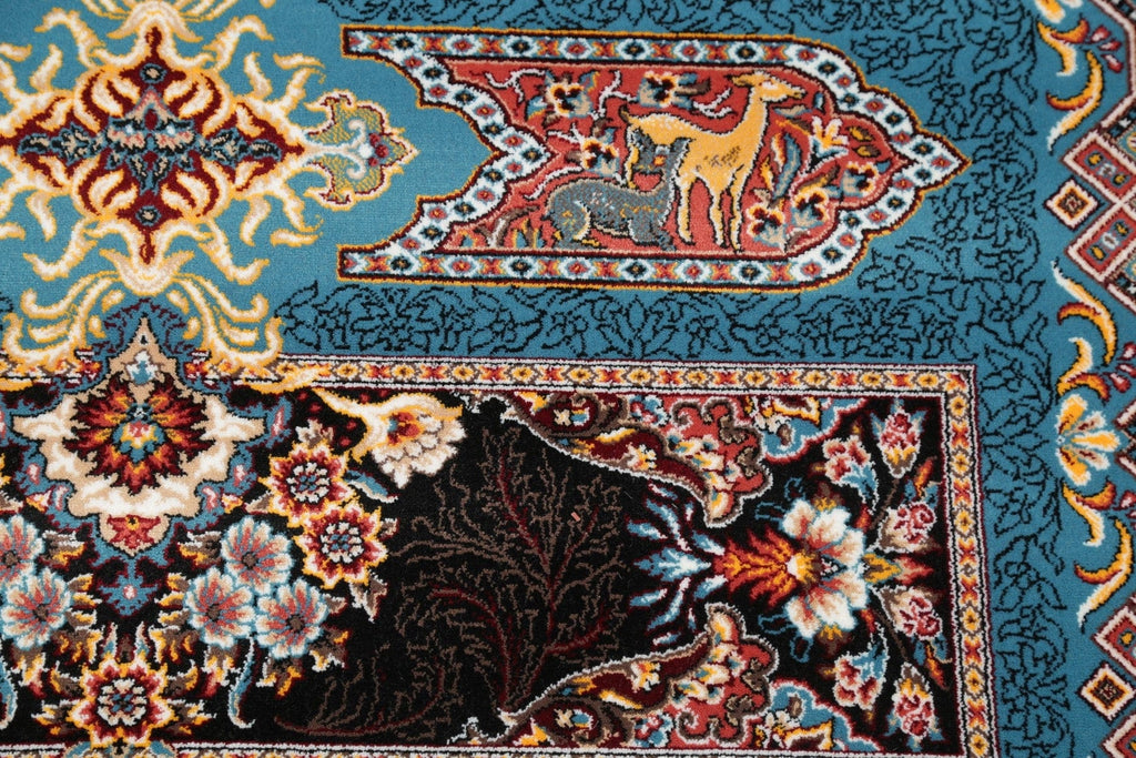Animal Pictorial Floral Hereke Turkish Oriental 5x7 Area Rug