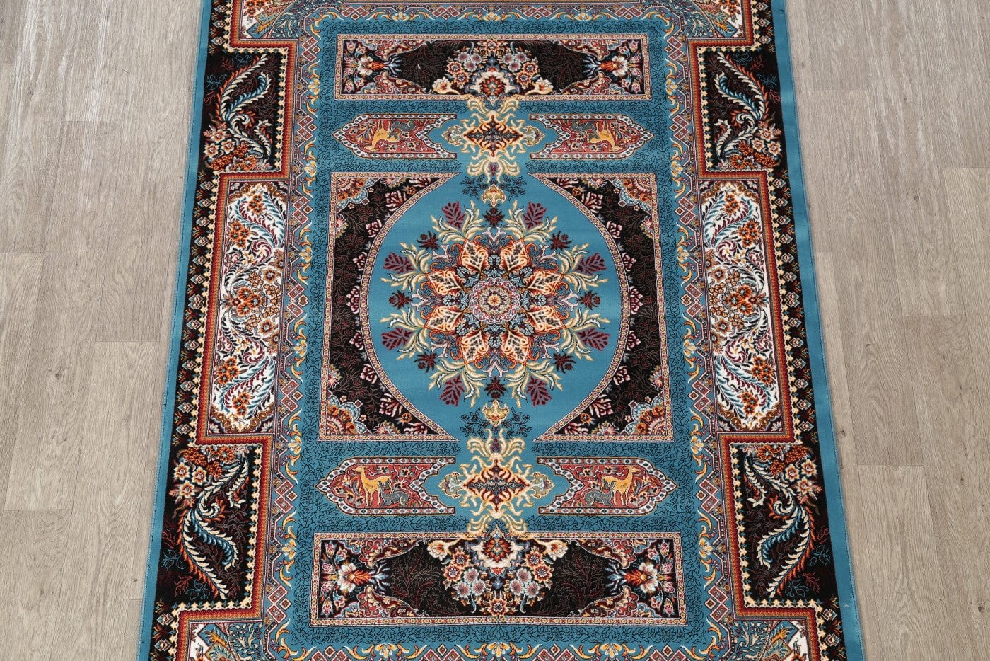 Animal Pictorial Floral Hereke Turkish Oriental 5x7 Area Rug