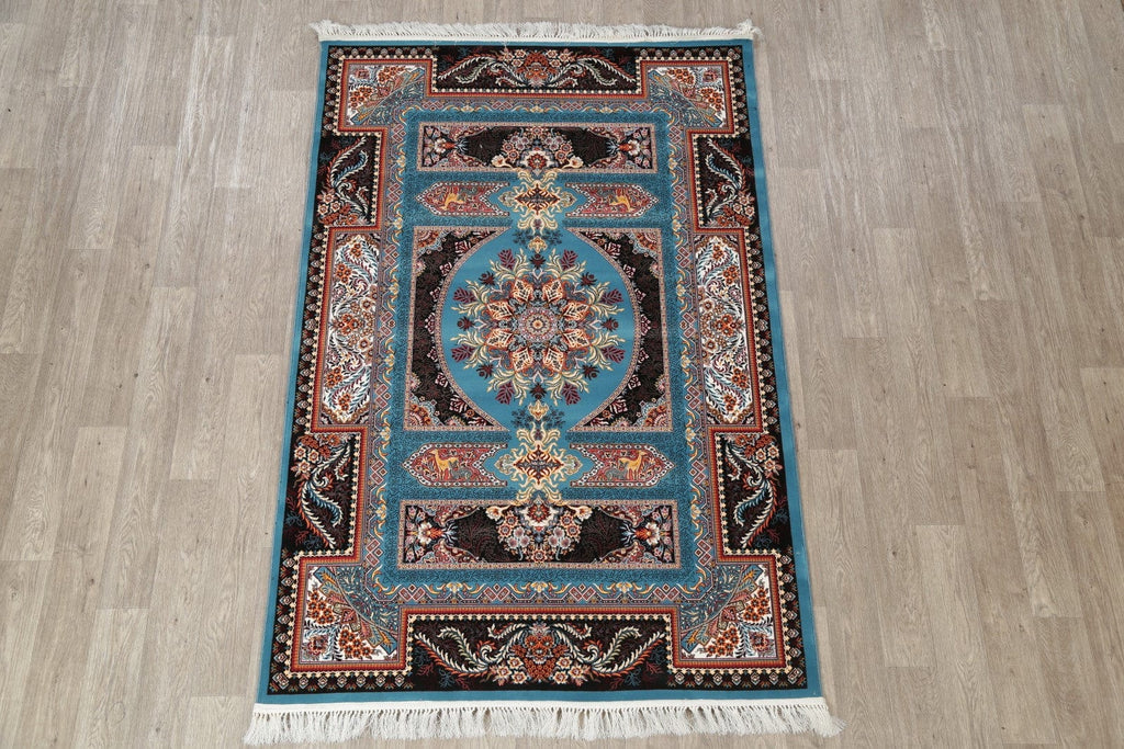 Animal Pictorial Floral Hereke Turkish Oriental 5x7 Area Rug