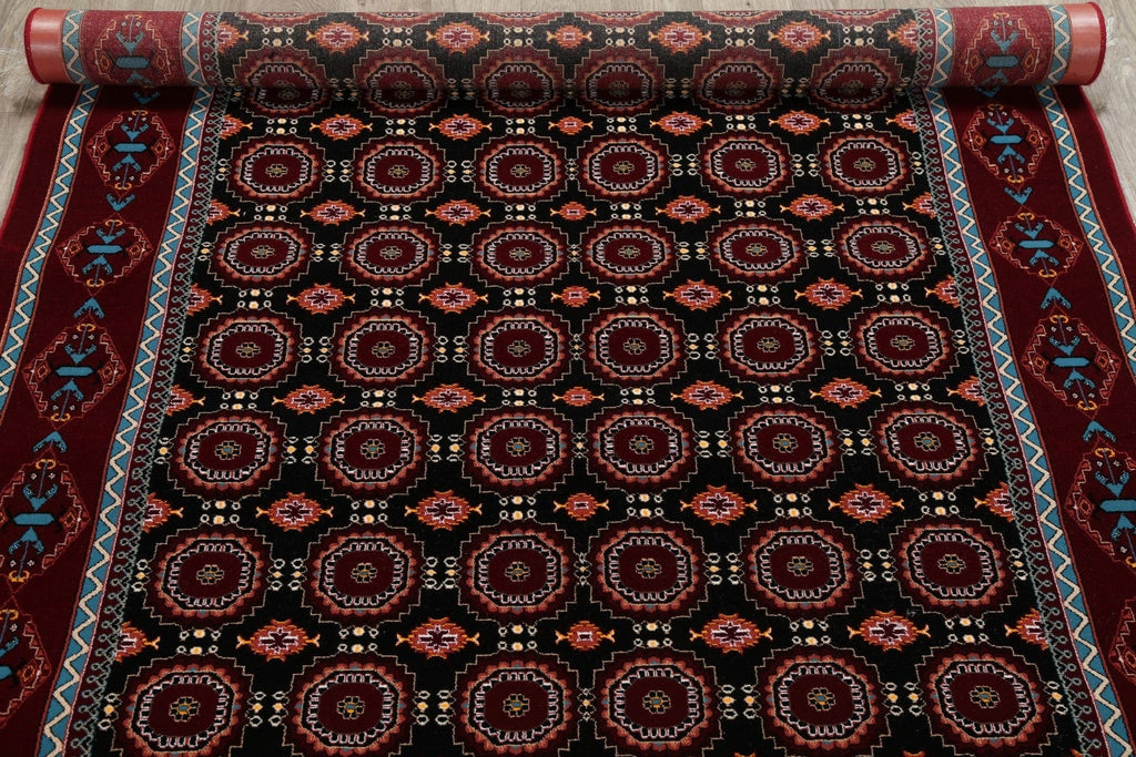 All-Over Black Geometric Hereke Turkish Oriental 5x7 Area Rug