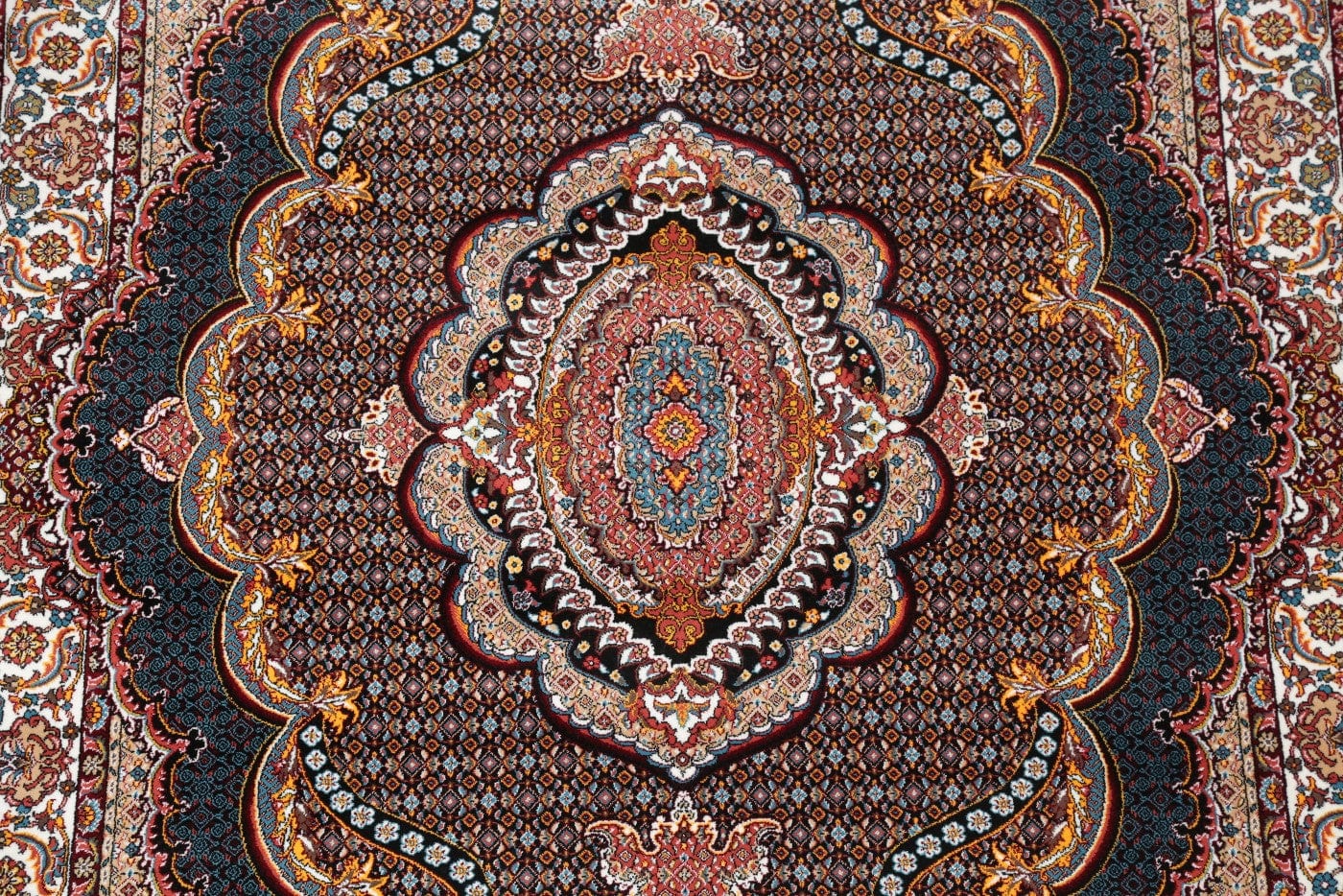 Floral Black Hereke Turkish Oriental 5x7 Area Rug