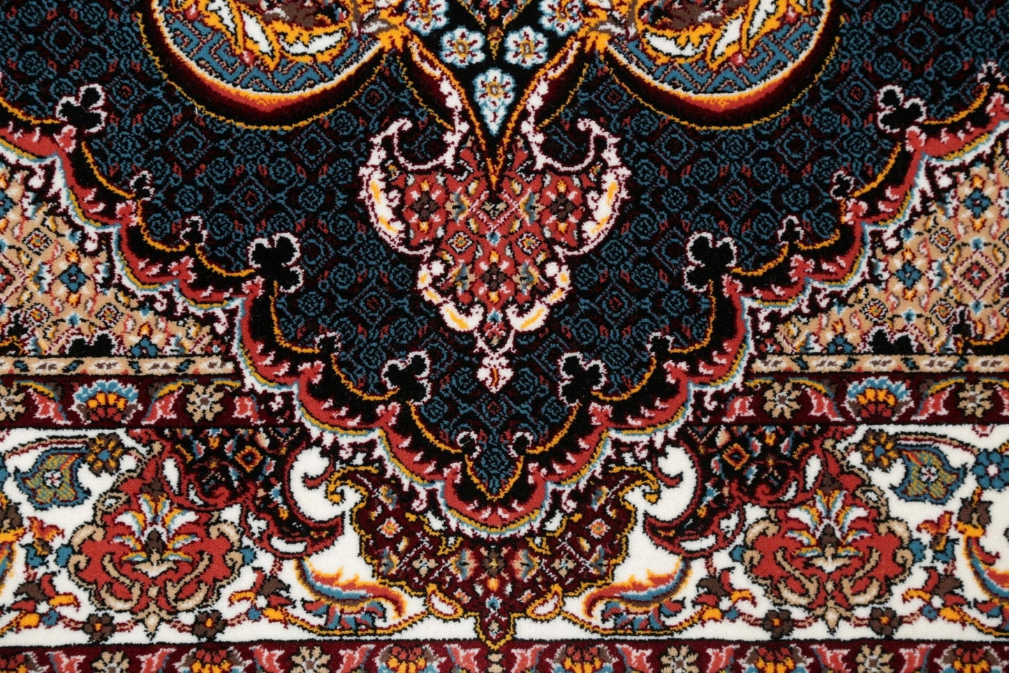 Floral Black Hereke Turkish Oriental 5x7 Area Rug