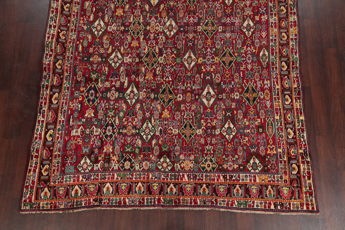 Vegetable Dye Antique Kashkoli Shiraz Persian 7x10 Wool Area Rug