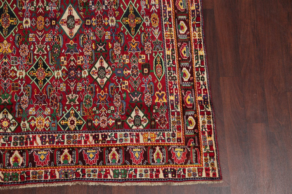 Vegetable Dye Antique Kashkoli Shiraz Persian 7x10 Wool Area Rug
