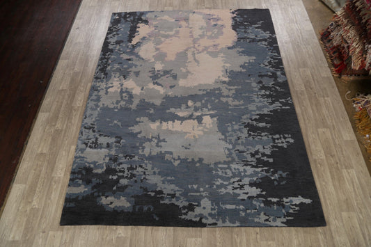 Abstract Modern Large Indian Area Rug 9x12