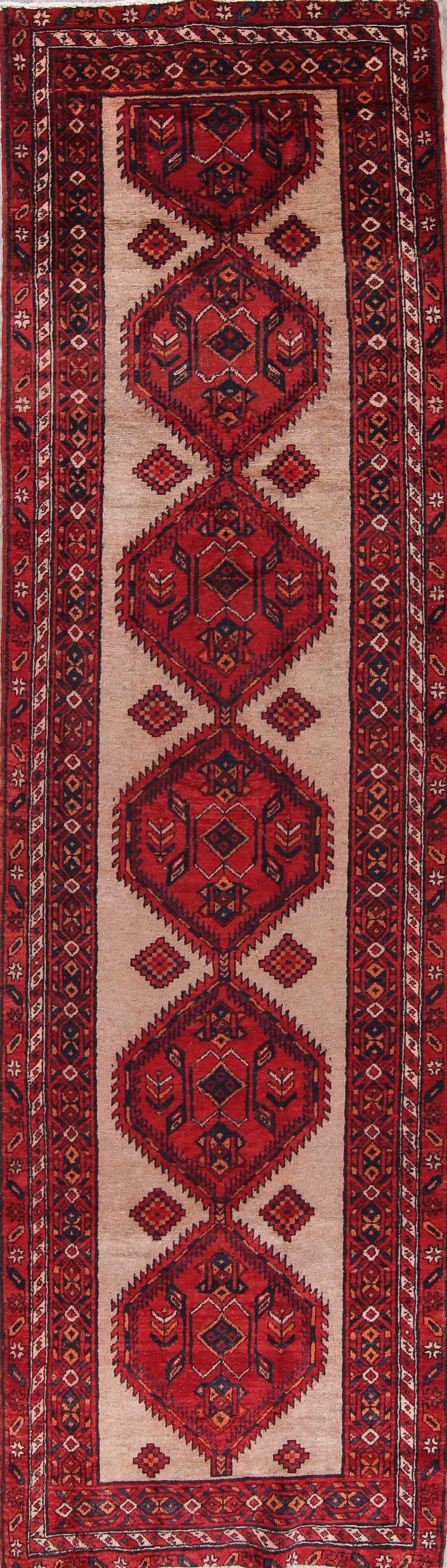 Geometric Ardebil Persian Runner Rug 4x13