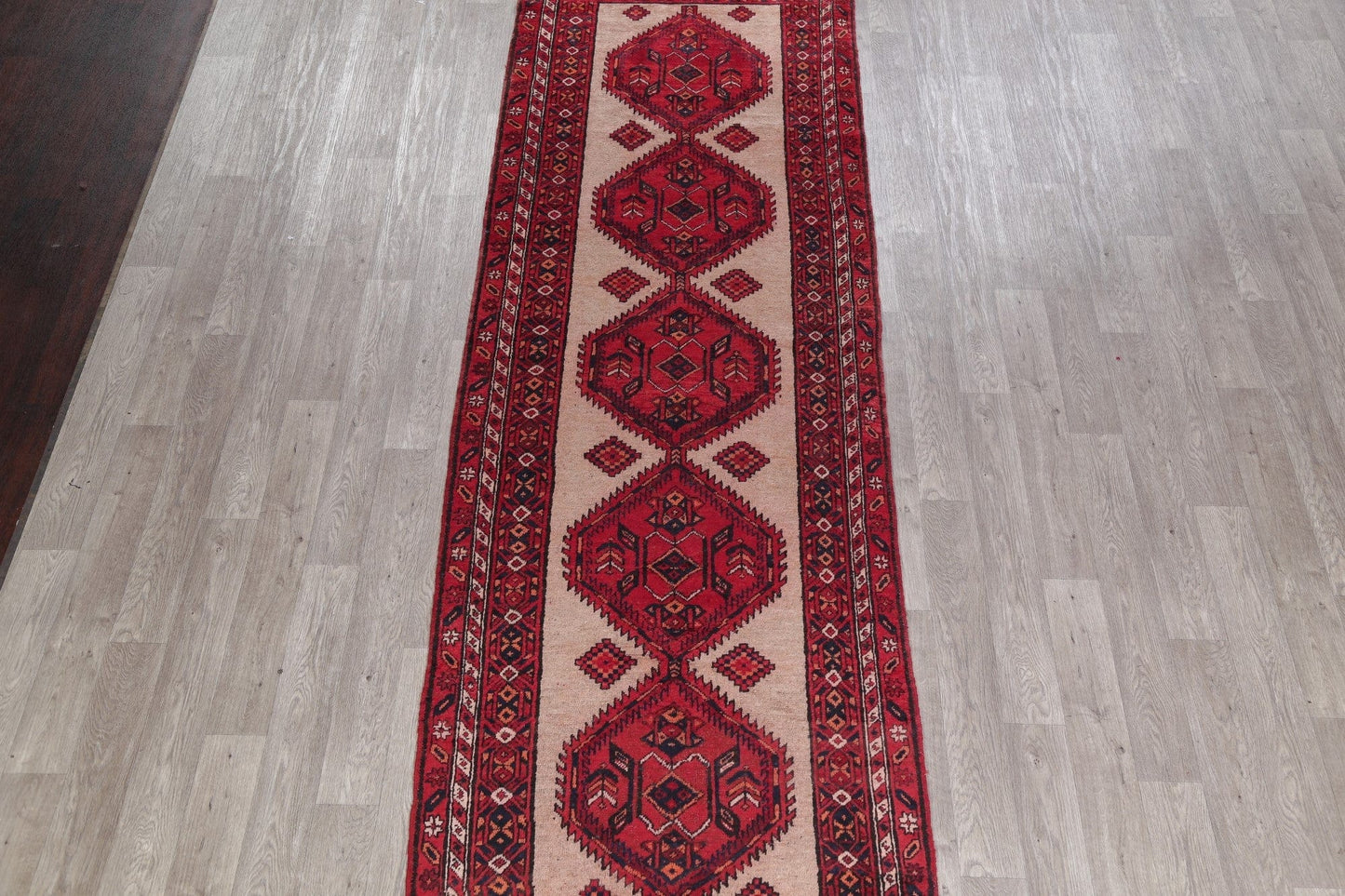 Geometric Ardebil Persian Runner Rug 4x13