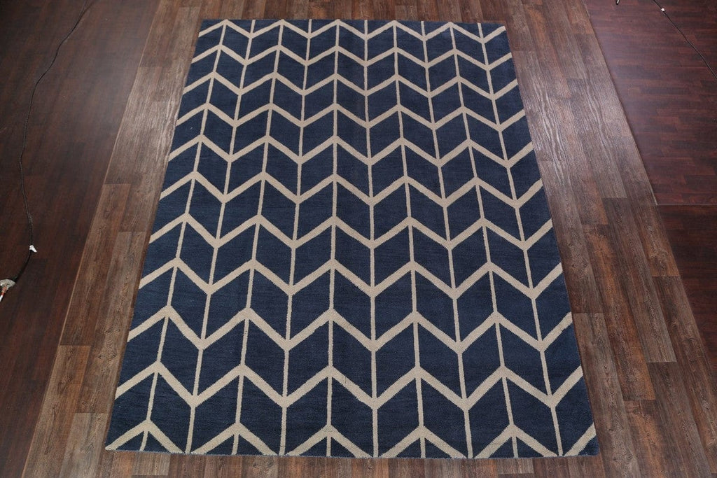 Moroccan Trellis Blue Area Rug 9x12