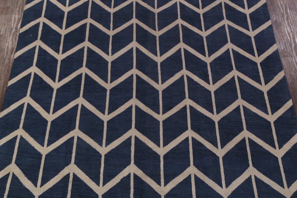 Moroccan Trellis Blue Area Rug 9x12