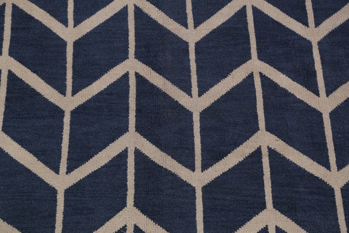 Moroccan Trellis Blue Area Rug 9x12