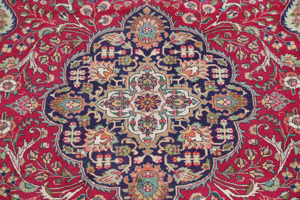 Traditional Floral Tabriz Persian Hand-Knotted 7x10 Wool Area Rug