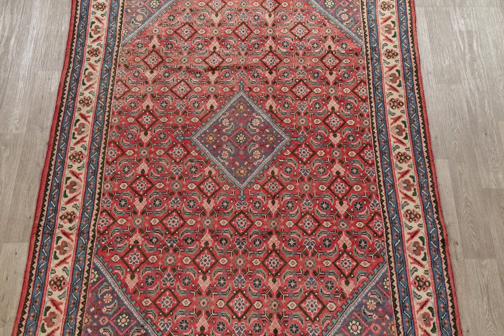 Vintage Geometric Red Mahal Persian Area Rug 6x10