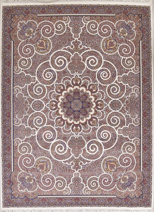 Floral Ivory Tabriz Turkish Oriental 10x13 Wool Acrylic Area Rug