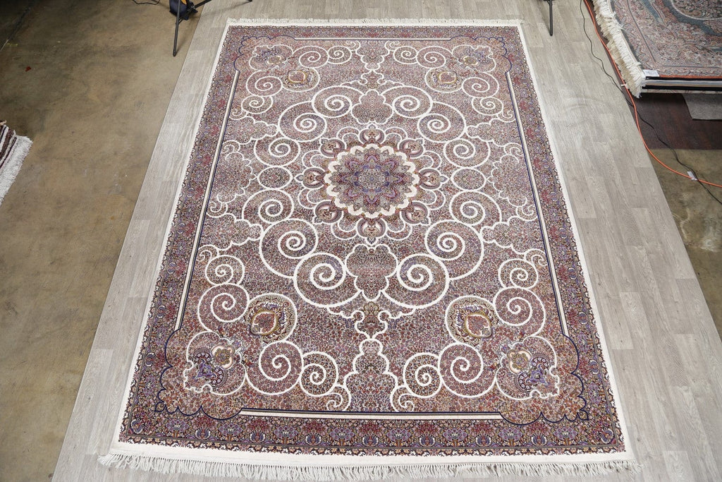 Floral Ivory Tabriz Turkish Oriental 10x13 Wool Acrylic Area Rug