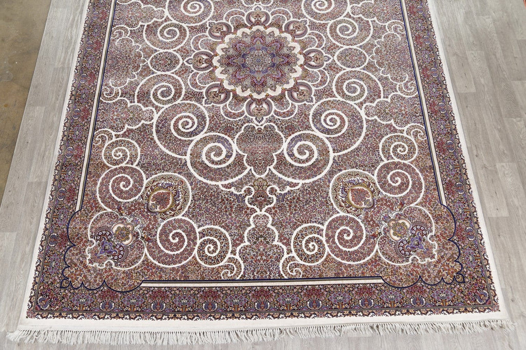 Floral Ivory Tabriz Turkish Oriental 10x13 Wool Acrylic Area Rug