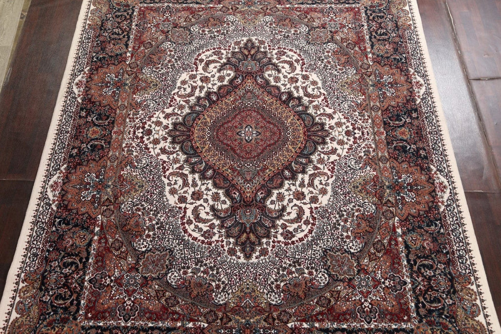 Ivory Tabriz Acrylic Wool Turkish Rug 10x13