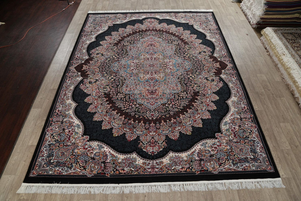 Black Tabriz Turkish Area Rug 10x13