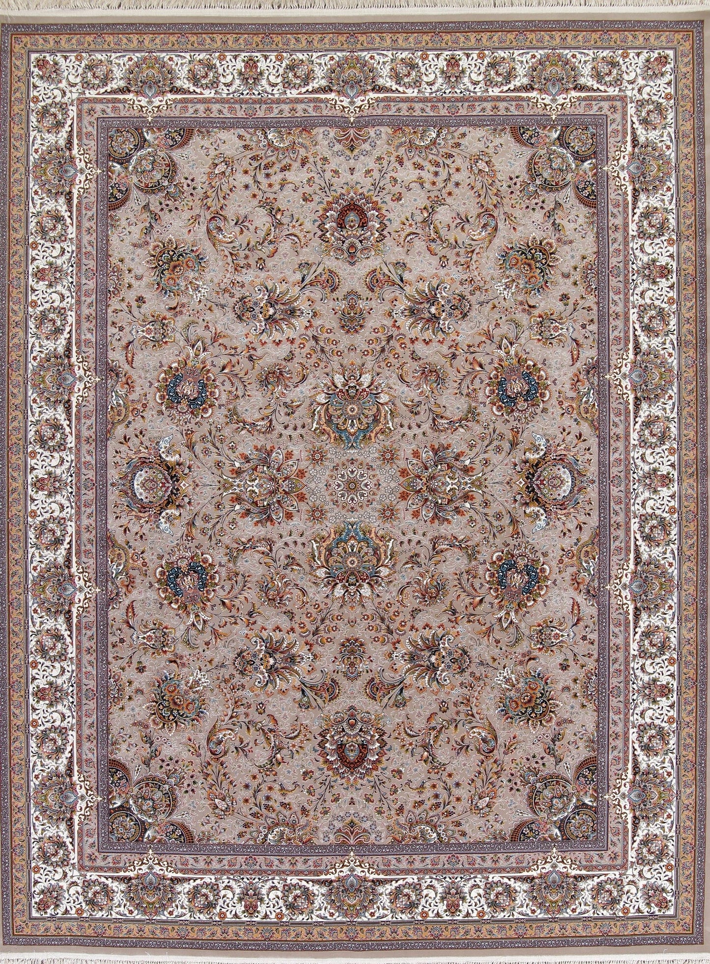 Floral Tabriz Turkish Oriental 10x13 Wool Acrylic Area Rug