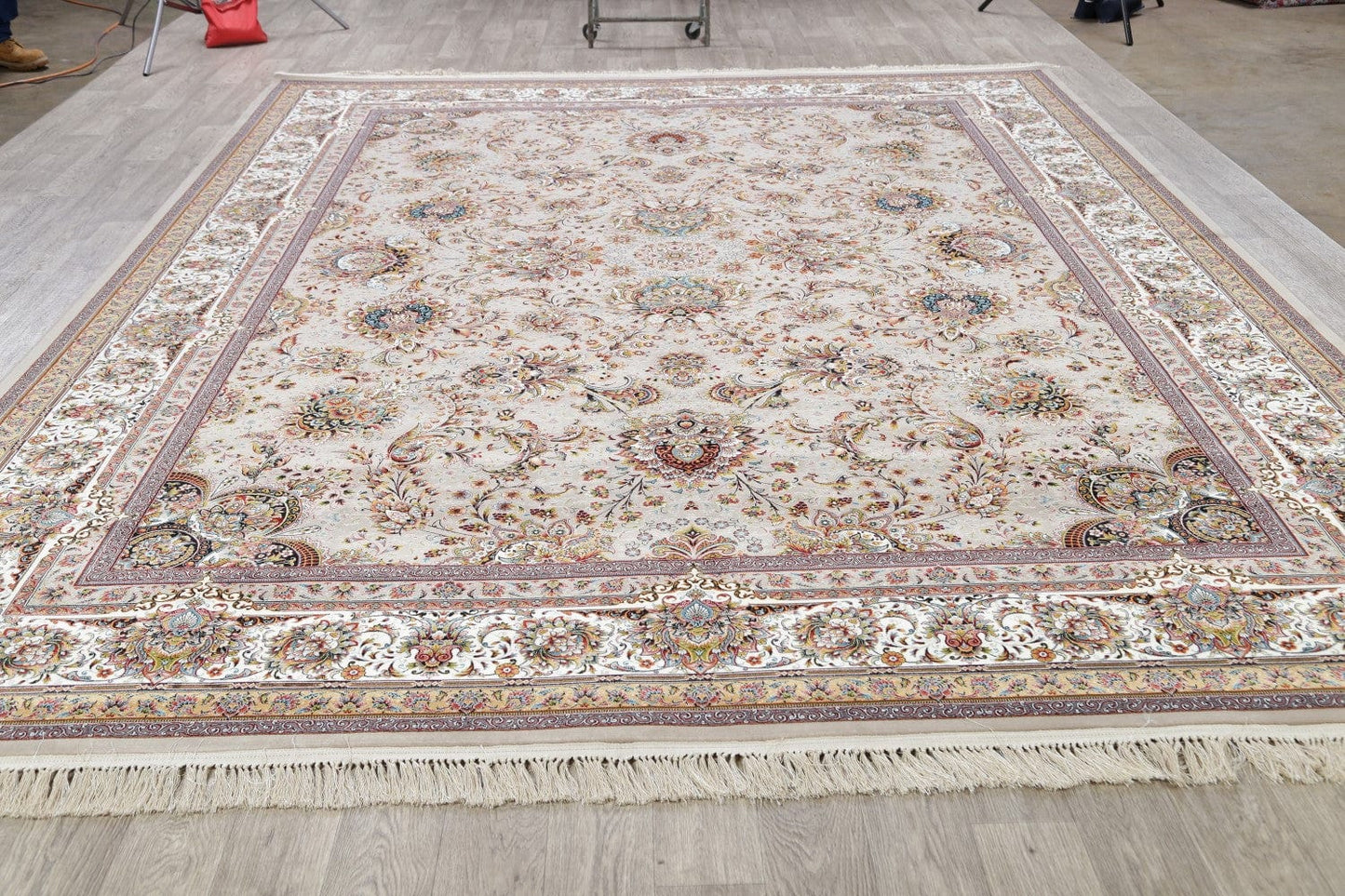 Floral Tabriz Turkish Oriental 10x13 Wool Acrylic Area Rug