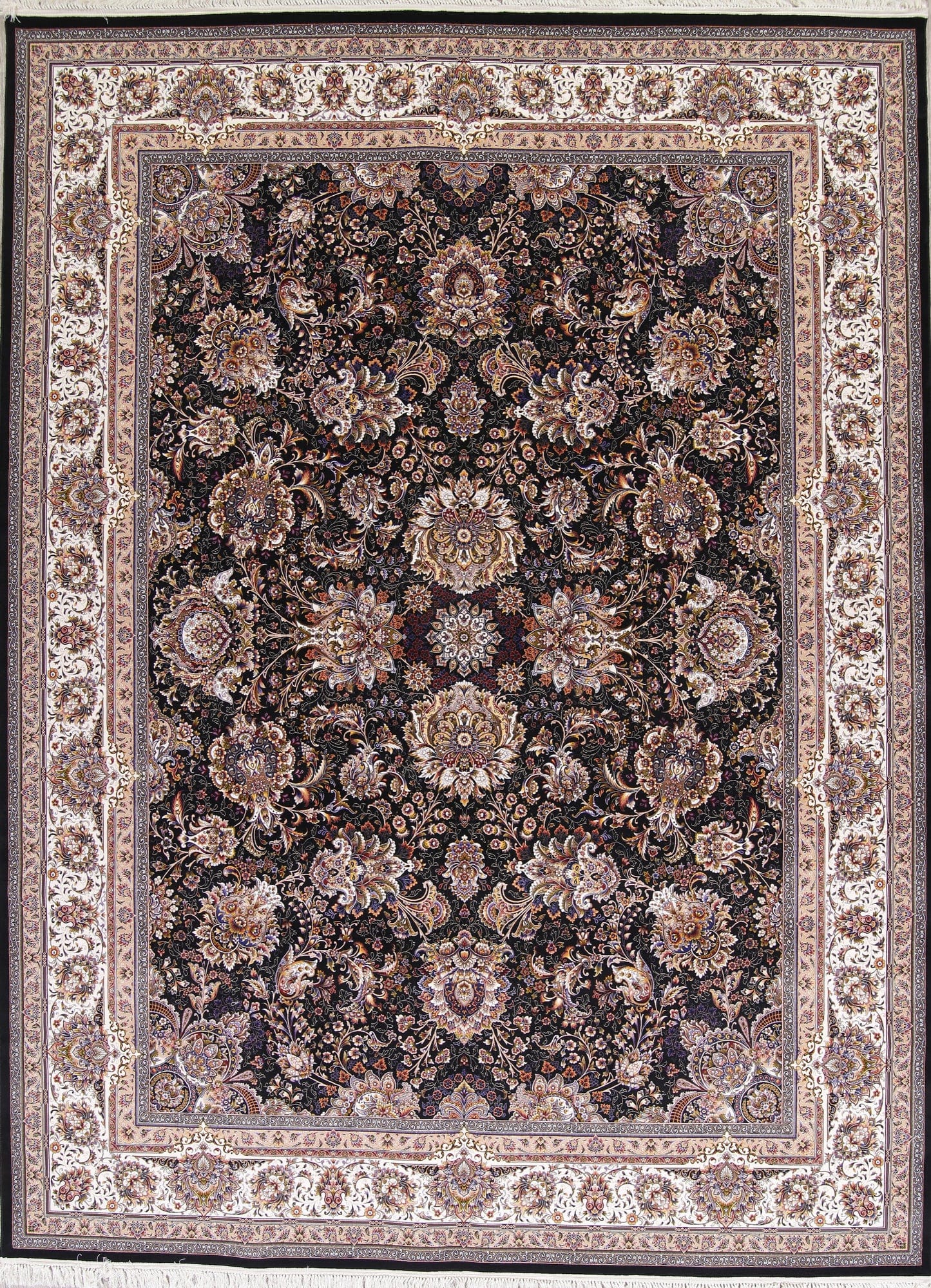 Floral Tabriz Turkish Oriental 10x13 Wool Acrylic Area Rug