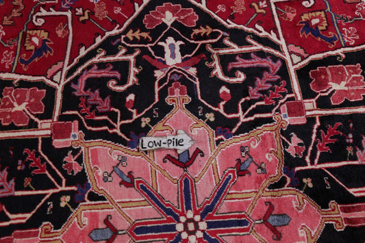 Geometric Red Heriz Serapi Persian Hand-Knotted 10x13 Wool Area Rug
