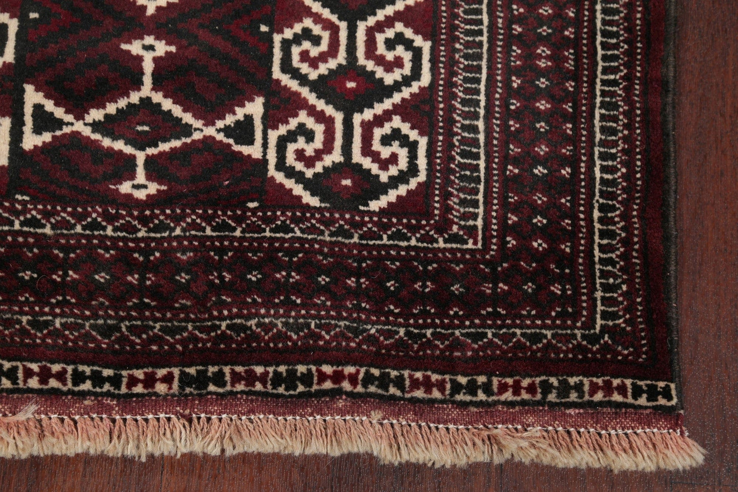 Multi-Colored Geometric Balouch Persian Hand-Knotted 3x4 Wool Rug