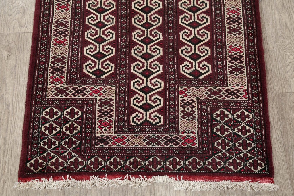 Geometric Balouch Persian Hand-Knotted 3x4 Wool Rug