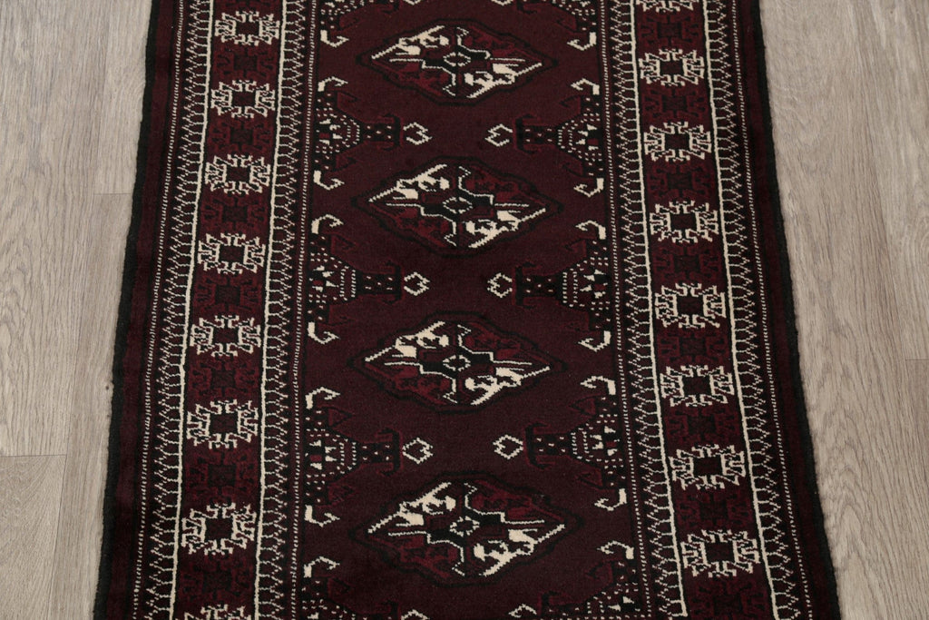 Geometric Balouch Persian Hand-Knotted 3x4 Wool Rug